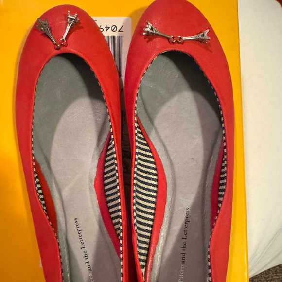 Anthropologie - Happy Red Eiffel Tower ballet flats - Picture 6 of 8
